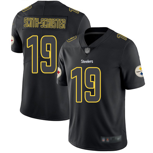 Men Pittsburgh Steelers Football 19 Limited Black JuJu Smith Schuster Rush Impact Nike NFL Jersey